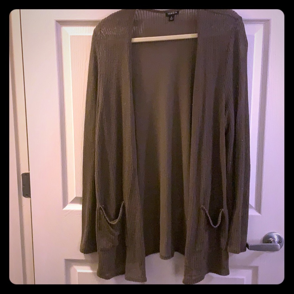 Torrid brown knit jacket